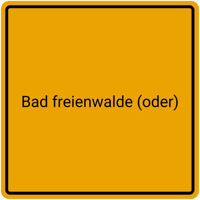 Meldebestätigung Bad Freienwalde (Oder)